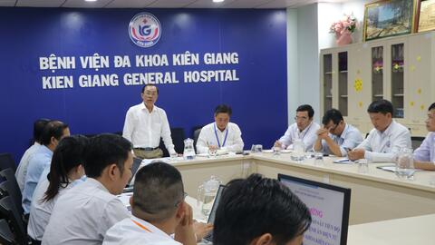 Sở Y tế tỉnh An Giang khảo sát tiến độ thực hiện hồ sơ bệnh án điện tử tại Bệnh viện Đa khoa Kiên Giang